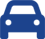 A blue car with black eyes and nose.